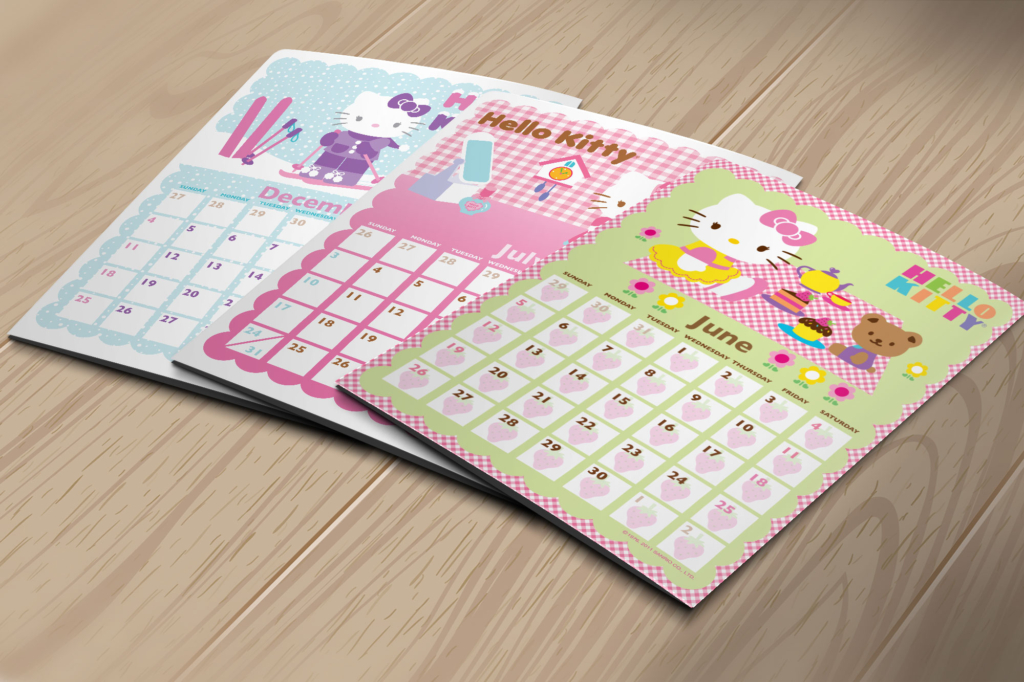 Sanrio Hello Kitty Calendar Valarie B. Illustration & Design
