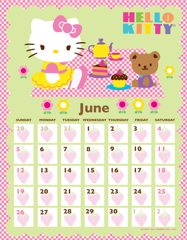 Hello Kitty Calendar GIF