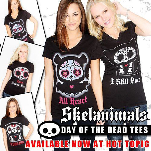 Skelanimals DOTD Tees Hot Topic Ad