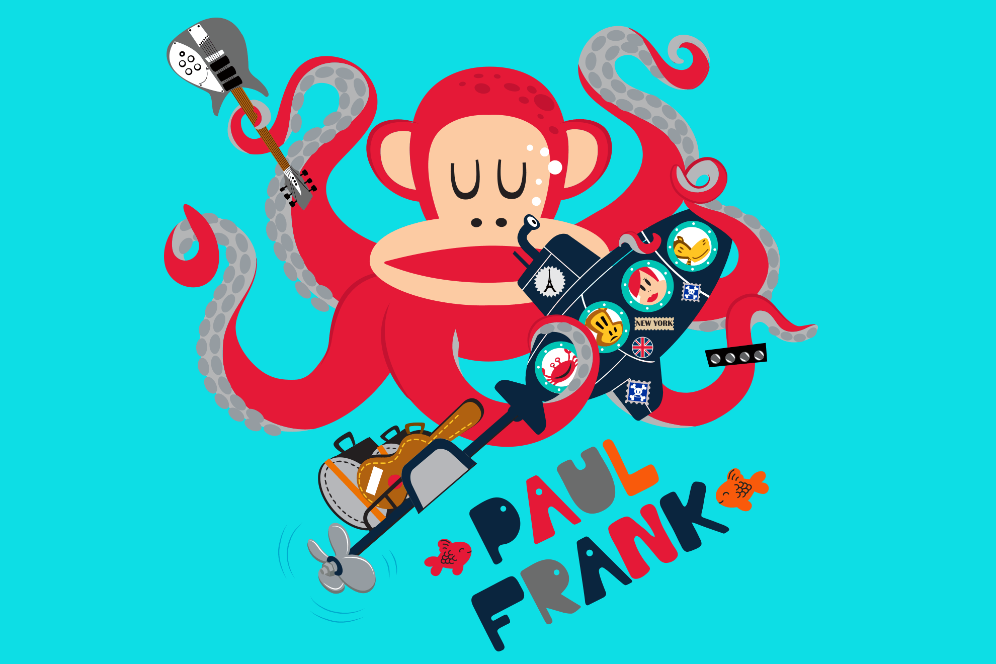 Paul Frank Octopus Illustration